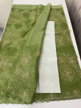 Soft Organza saree with thread work - MSH910 Green