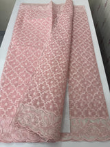 Kota Moonga saree with net applique borders MSH295 PastelPeachPink
