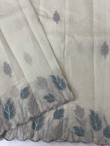 Tissue silk saree with applique work  MSH105
