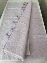 Moonga checks saree with embroidery MSH219 DustyLavender (2)