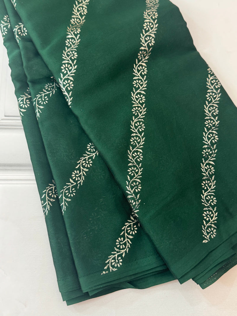 Georgette saree with foil prints MS1212