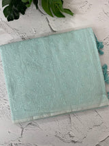 Silky kota embroidery saree MSE568 PastelBlue