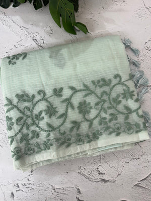 Premium NetKota saree with Hand Chikankari work  MSH246