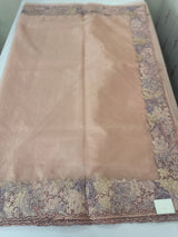 Soft Organza saree with cutwork tissue applique borders - MCW765