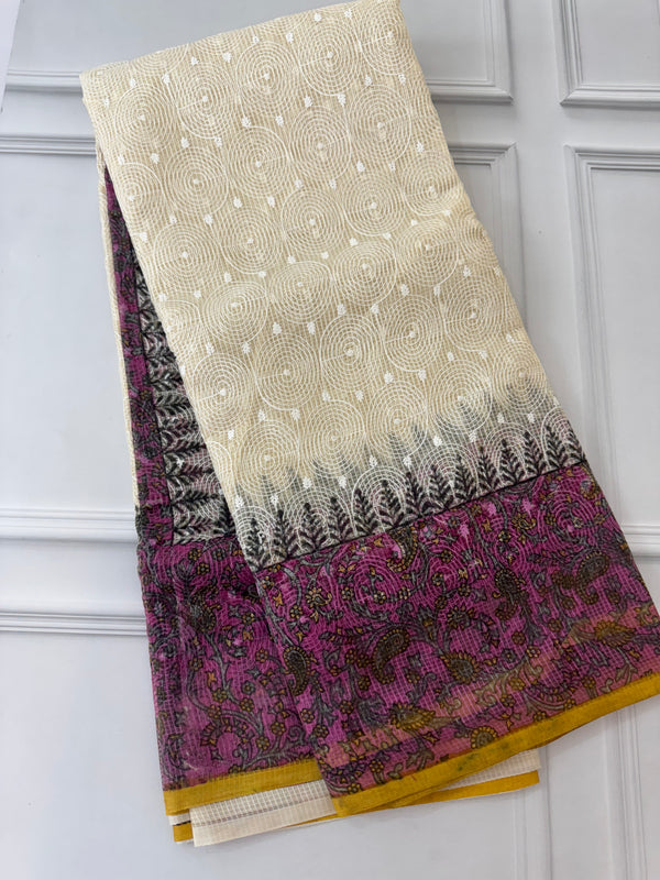 Phulkari Kota embroidery saree - MCBV39