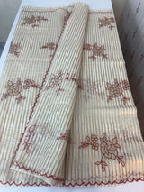 Semi chanderi tissue saree with applique work-  MSH9556(2)
