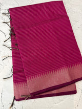 Semi silk sarees with temple border  MTS890