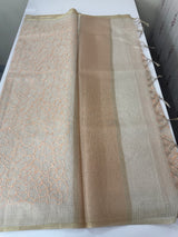 Tissue Silk embriodery saree MS49889