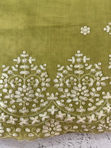 Soft Chanderi saree with  embroidery borders- MCK77