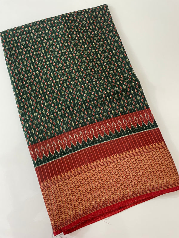 Semi silk saree with zari border MS99789