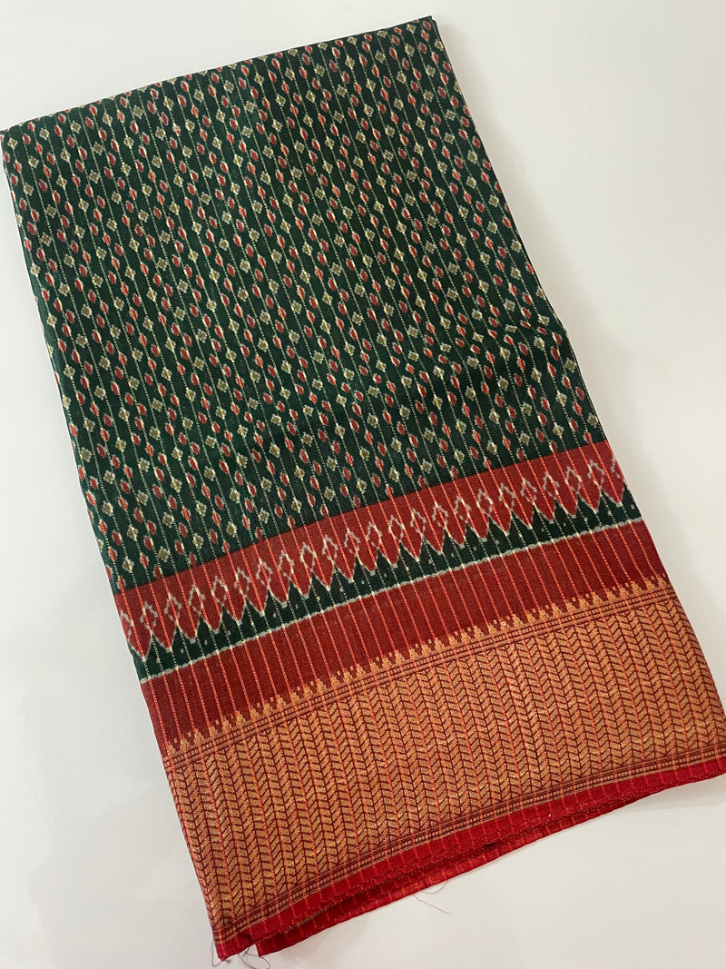 Semi silk saree with zari border MS99789