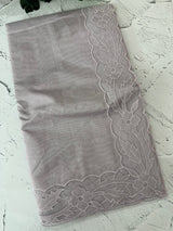 Mul chanderi saree with applique borders MSH111