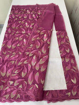 Glass organza saree with thread work- MOS351