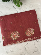 Kota checks saree with embroidery MS7645