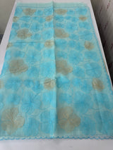 Viscose organza saree with thread work - MSH925 Blue