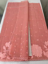 Moonga checks Applique work saree  MSM876