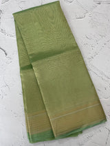 Tissue silk saree with border MS9453 PastelGreen