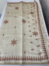 Blended semi tussar silk saree with embroidery MSJ679(4)
