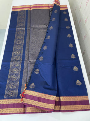 Kanchi Silk cotton saree with zari weaving - MSK897