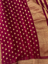 Semi banarasi Georgette saree - SYACNNR BerryWine