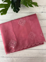 Organza saree with embroidery - MSH375 Pink
