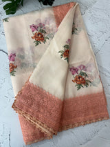 Silky kota saree with chikankari embriodery MSK4532