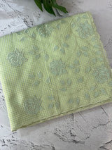 Moonga Kota checks saree with applique work MMC457 Pista