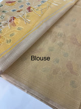 Tissue silk saree MS8190- DuskyYellow
