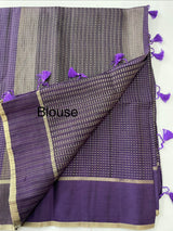 Tussar mix Semi silk saree with small zari weaving MSS8925