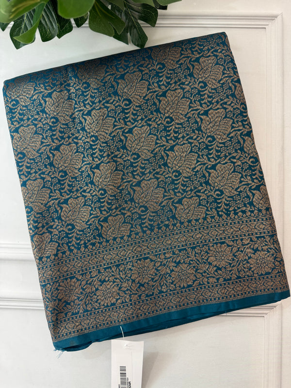 Banarasi semi katan saree SHKNSNM- TealBlue