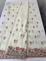Mul chanderi embriodery saree with scalloped borders MSH176 (6)