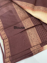 Semi silk saree with contrast borders MSS433