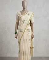 Kerala cotton saree - ‘Thalir’
