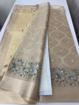 Tissue silk saree with embroidery MSH235
