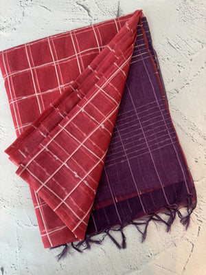 Semi Organza saree with checks - MSD634 (12)