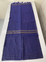 Soft mulcotton saree with zari checks MS4436
