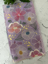 Viscose organza saree with thread work - MSH296 Lavender