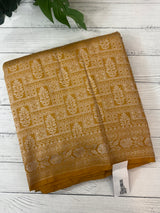 Banarasi semi katan saree in silver zari- MS14667