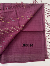Blended tussar saree with thread work MTS5444