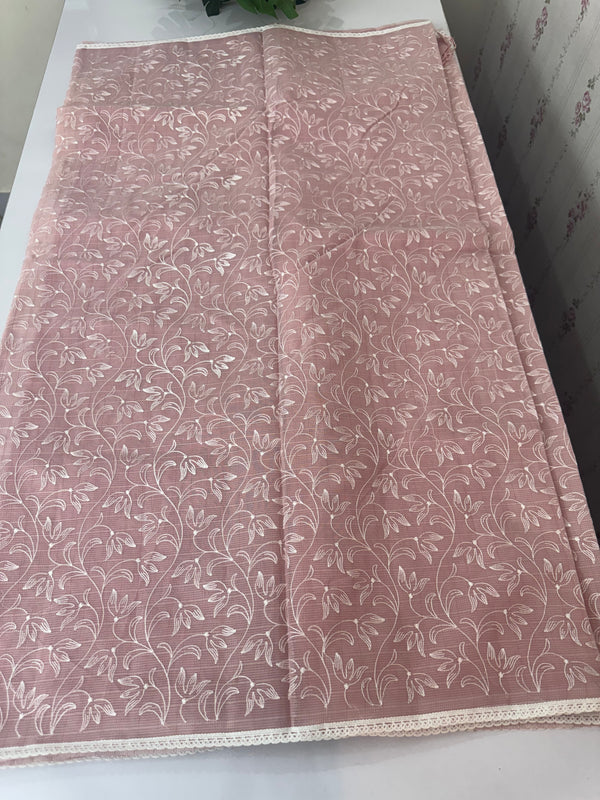 Kota embriodery saree MS1455 - PastelPink
