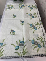 NetkKota sarees with handpainting and embroidery MS7833