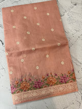 Silky kota embroidery saree MSK4333 - PastelPeach