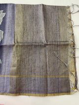 Soft silk saree with thread work and digital prints MGS5678