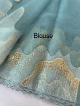 Soft Turkish Organza saree MSOS103 (4) PastelBlue