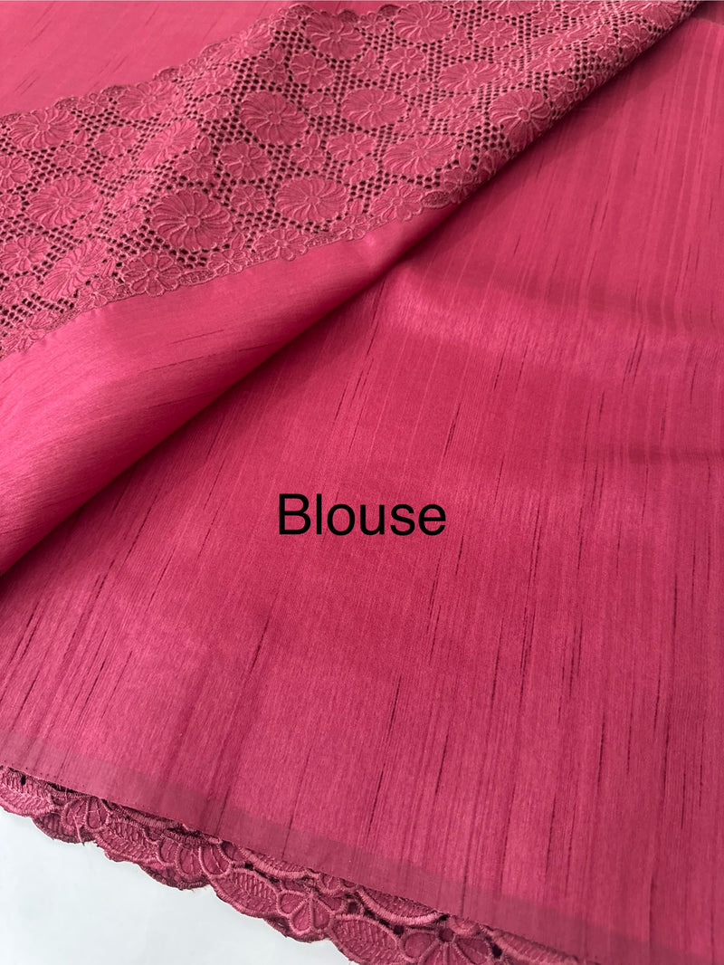 Cutwork Semi tussar saree MTSS845