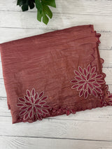 Crush Organza saree MSK5463- Deep Mauve