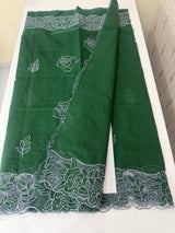NetKota Applique work saree  MSH110- Green