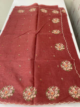 Kota checks saree with embroidery MS7645