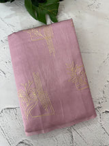 Tussar finish soft silk saree with thread embroidery MTS568 Pastel OnionPink