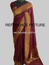 Semi Banarasi saree MBS6523 DarkGreen